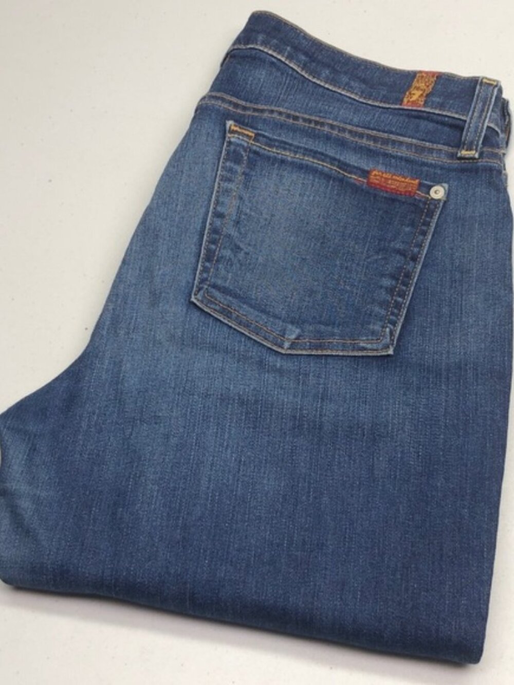 7 for ALL MANKIND THE ANKLE SKINNY JEANS 29x27 MADE IN USA 🇺🇸